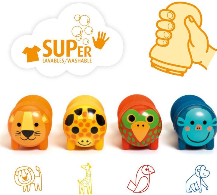 Image du produit Djeco Tampon encreur pour jeunes enfants Animaux de la savane