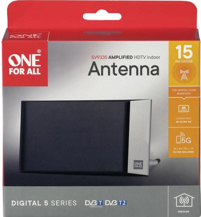 Produktbild One for All DVB-T2 Alu EDGE Antenne 5G (Flachantenne, 42 dB, DVB-T / -T2)