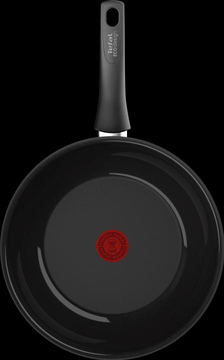 Actual product image Tefal Wok pan Frying pan Renew Black On 28cm (28 cm, Wok, Aluminium, Ceramic)