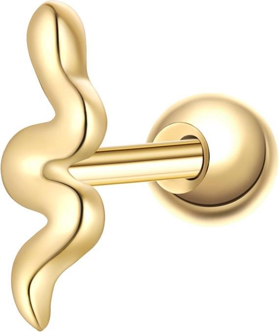 Actual product image Glanzstücke München Ladies ear studs snake sterling silver - 37446 (Sterling Silver)