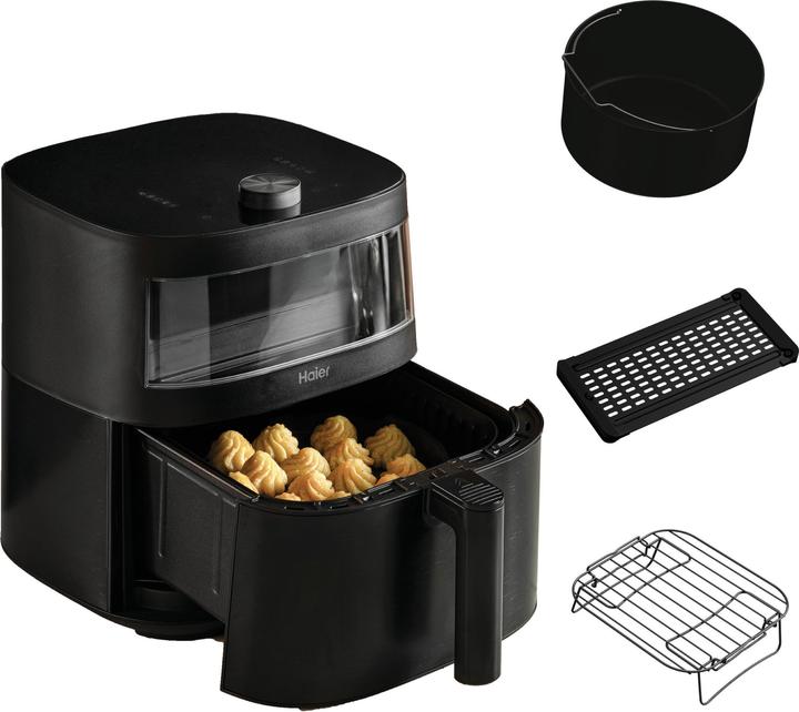 Immagine prodotto Haier Friggitrice ad aria I-Master Serie 5 Nero, Capacità 7 L, Range di temperatura 40°-200°, 9 in 1, Acce