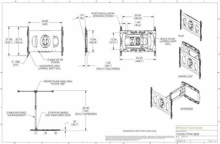 Produktbild Vogels Pfw 6850 (Wand, 65", 45 kg)