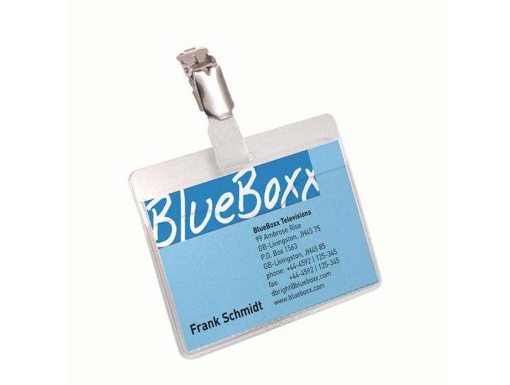 Image du produit Durable Badges en plastique rigide avec clip ouvert en haut