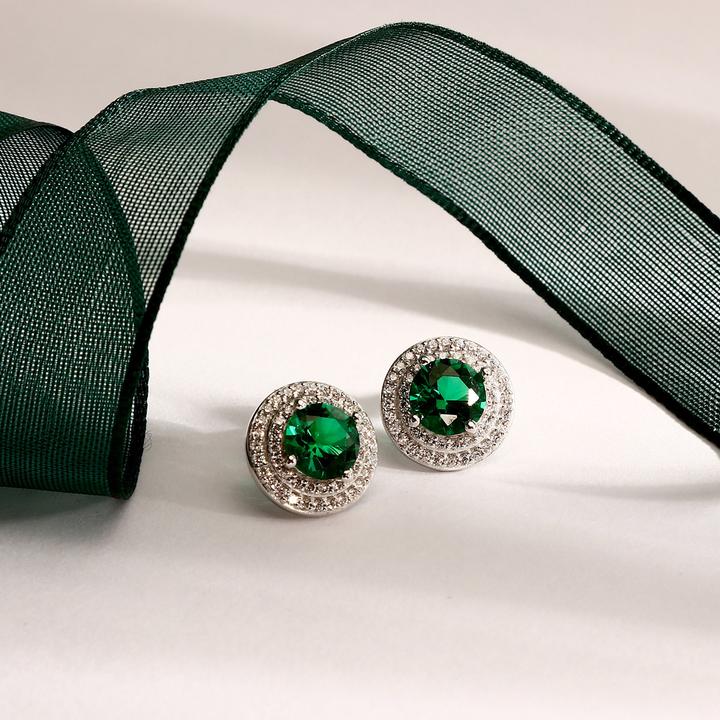 Image du produit Morellato Dazzling Silver Earrings With Green Zircon Tesori Saiw275 (Argent 925)