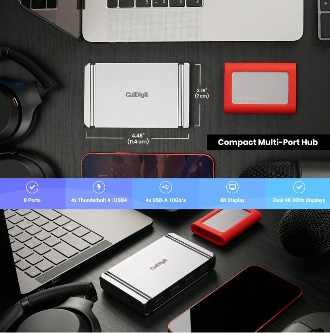 Image du produit CalDigit Thunderbolt 4 Element (Thunderbolt, 8 Ports)