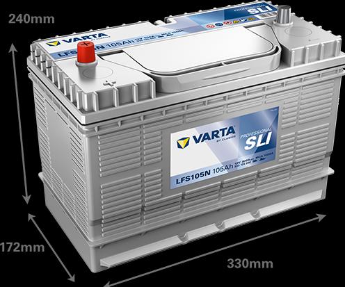 Image du produit Varta Batterie LFS105N 12V 105Ah 800 EN (A) (12 V, 105 Ah)