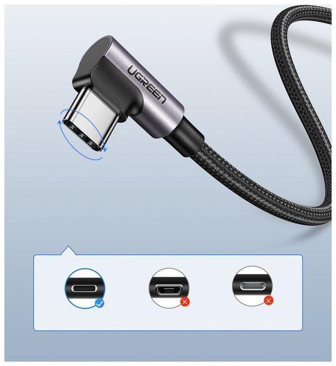 Actual product image Ugreen Right Angle (1 m, USB 2.0, 18 W)