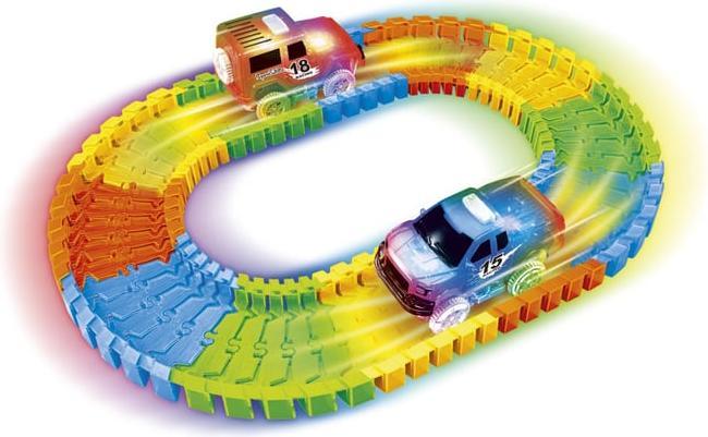 Produktbild Besttoy Rennbahn zum Zusammenstecken - Glow in the dark