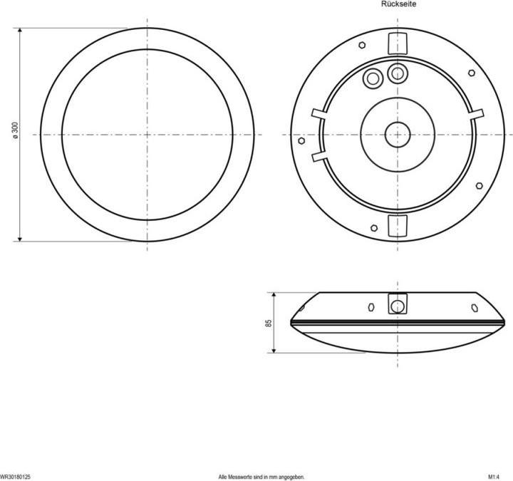 Actual product image EVN LED Anbauleuchte-ws-WR30180125IP66-/9,5/13/18,5W-1050-2000lm (1860 lm)