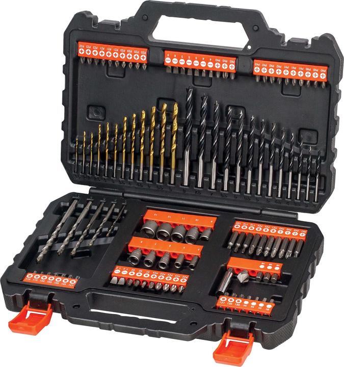 Black & Decker Bohrer& Schrauberbitset,109teilig (6 mm, 6.5 mm, 5.5 mm, 10 mm, 1.5 mm, 7 mm, 3 mm, 5 mm, 8 mm, 2.5 mm, 3.5 mm, 4.5 mm, 2 mm, 7.5 mm, 4 mm)