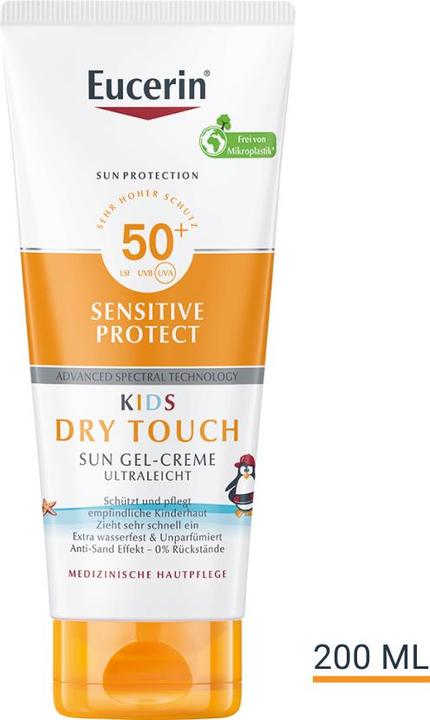 Productafbeelding Eucerin SUN KIDS Sensitive Protect Dry Touch SPF 50+ (Zonnebrandlotion, SPF 50+, 200 ml, 230 g)