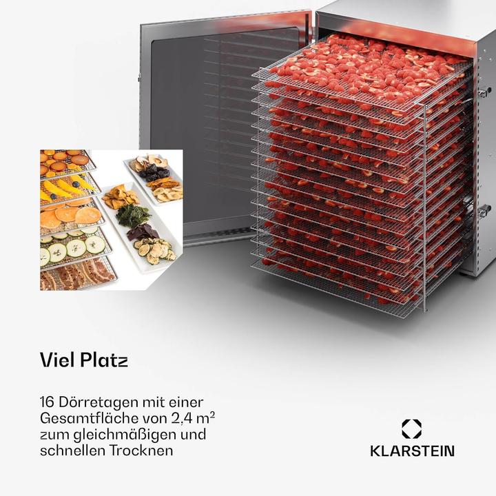 Immagine prodotto Klarstein Dörrgerät mit 16 Tabletts & Timer