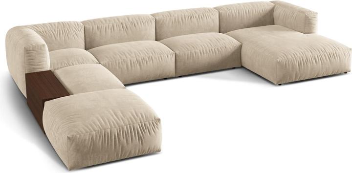 Actual product image Micadoni Modular Panoramic Left Corner Sofa, "Martina", 5 Seats, 406x280x75 Made in Europe (Sofa landscape)