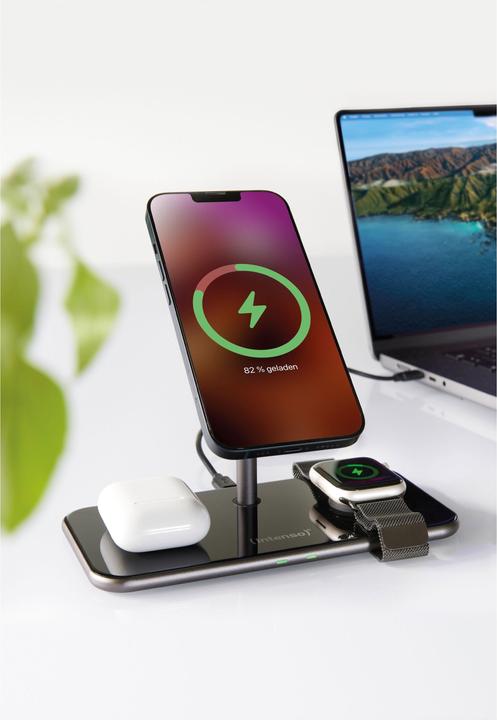 Image du produit Intenso Chargeur magnétique sans fil 3en1 MB13 noir (15 W)