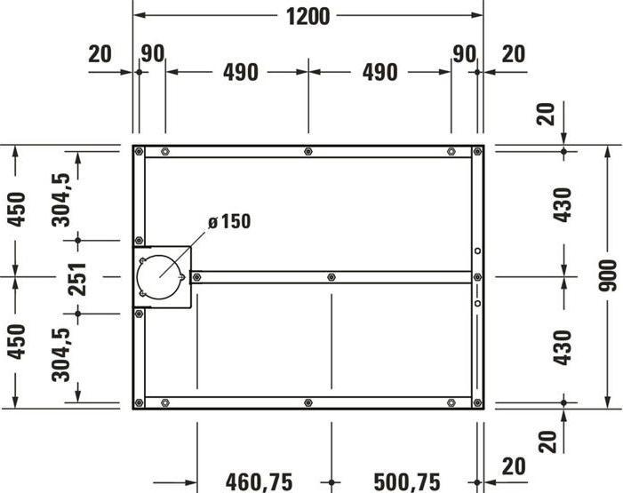 Produktbild Duravit Fussgestell für Duschwanne 1200x900mm