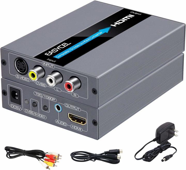 Easycel Convertisseur RCA S-Vidéo vers HDMI (Accessoire)