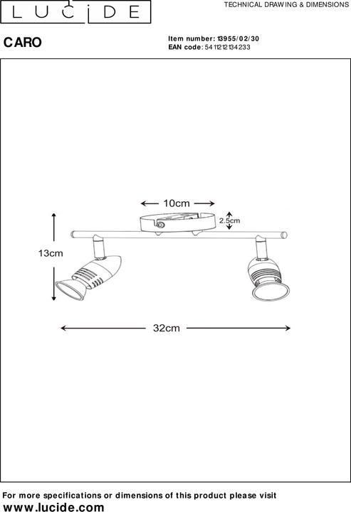 Actual product image Lucide Caro (GU10)