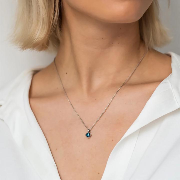 Immagine prodotto Ti Sento Milano Collana con cristallo blu scuro 3926DB/42 (Argento 925, 48 cm)