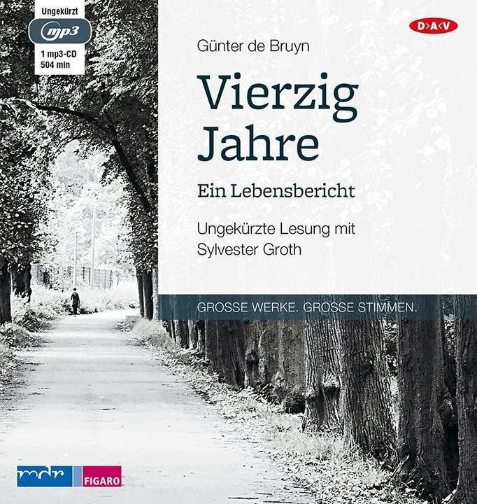 Produktbild Vierzig Jahre. Ein Lebensbericht (Sylvester Groth, Günter de Bruyn, Deutsch)