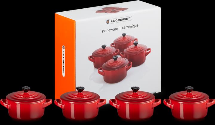 Image du produit Le Creuset Set de 4 mini-cocotte «rouge cerise»
