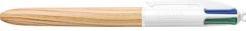 Actual product image Bic Retractable Ballpoint Pen 4 Colours Wood Style (Nature/white, 1 x)