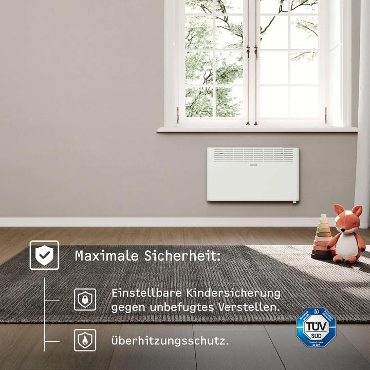 Actual product image Stiebel Eltron CNS 2500 Plus LCD, 2.5 kW wall convector for approx. 30 m², TÜV tested (2500 W)