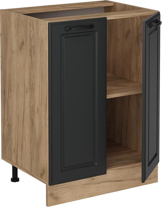 Actual product image Vicco Küchenunterschrank R-Line, Anthrazit Landhaus/Goldkraft Eiche, 60 cm, AP Anthrazit