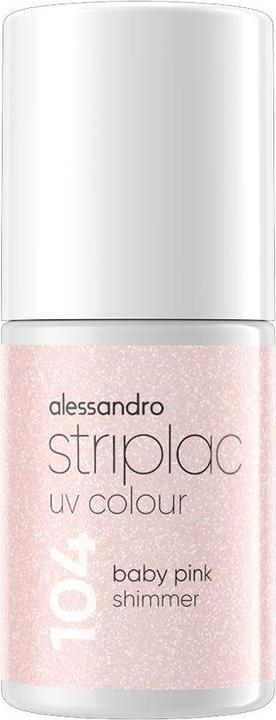 Actual product image Alessandro ALESSAN Striplac UV Colour Bab Pin 6.5ml (baby pink, UV gel varnish)