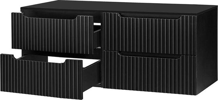 Produktbild En.Casa Waschtischunterschrank Skelbolu 160x60x40 cm Schwarz