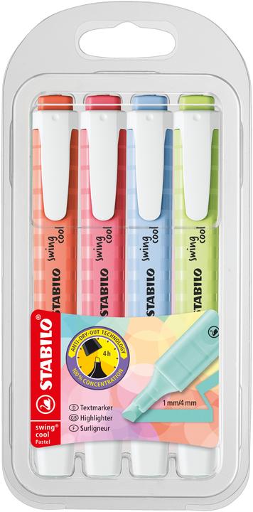 Actual product image STABILO Highlighter Swing Cool (Pastel shades, 4 mm, 4 x)