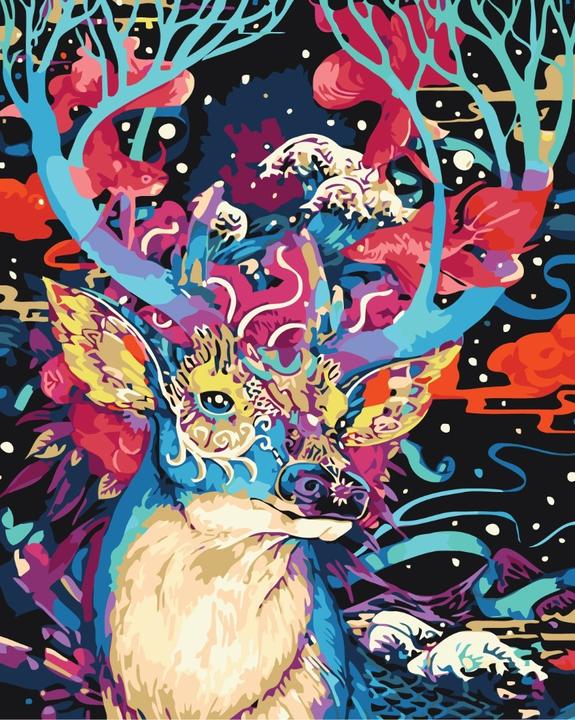 Immagine prodotto Syma Dipingi! Dipingere con i numeri Cervi fantastici