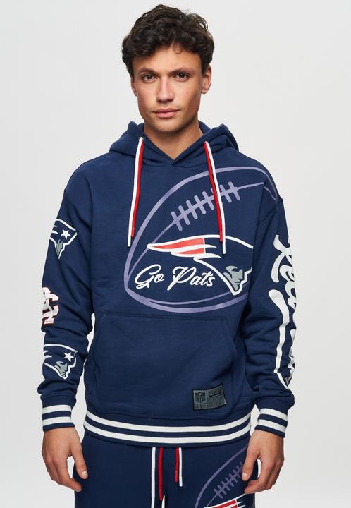 Immagine prodotto Recovered Re:covered Felpa con cappuccio in pile - PATCHES New England Patriots - 3XL (3XL)