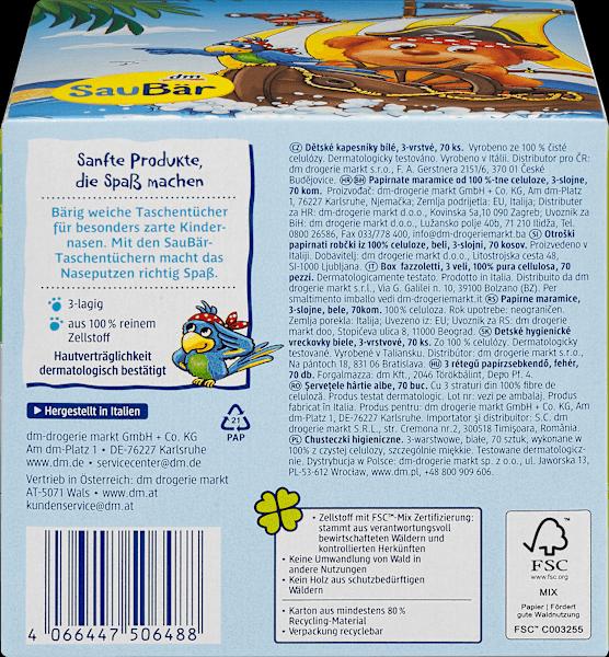 Produktbild dm SauBär Taschentücher Box sortiert