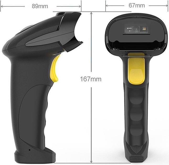 Actual product image Qoltec 50856 Wireless barcode scanner 1D 2D | 2 4 GHz