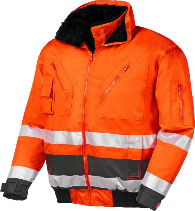 Veste de sécurité pour pilotes VANCOU orange vif/gris, taille 5XL