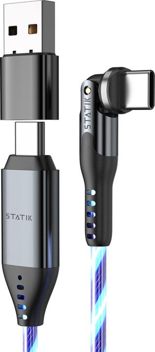 Immagine prodotto Statik 360° drehbares & glowing USB- Cavo C-C 0,9 m (1 m, USB 2.0, 60 W)