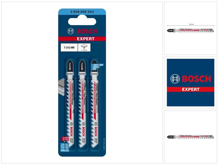 Image du produit Bosch Professional Zubehör Lame de scie sauteuse Expert "Fiber Plaster" T 141 HM, 3 pièces