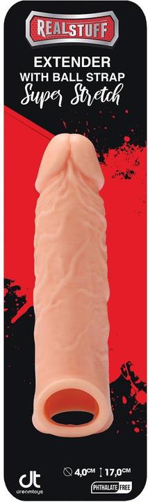 Actual product image RealStuff 21690 Extender With Ball Strap 6.5â€ Prolunga Fallica Per Il Pene In Silicone Color Carne