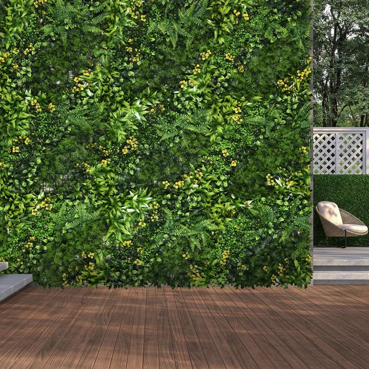 Produktbild Outsunny Künstliche Hecke mit unterschiedlichen Pflanzentypen (50 cm)