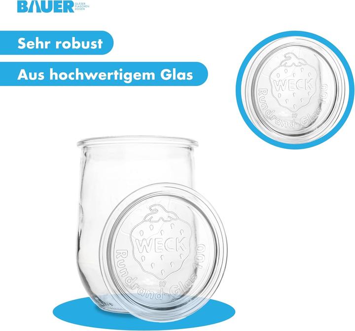 Produktbild Flaschenbauer.de 12er Set 1L, Einmachgläser (12 Stk., 1 l)