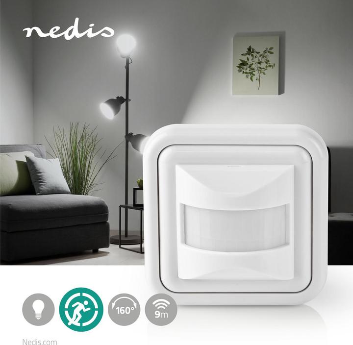 Image du produit Nedis Détecteur de mouvement intérieur 2-Wire / 3-Wire 160 ° 5-200 W 200 W 500 W 3-2000 Lux Technologie (9 m)