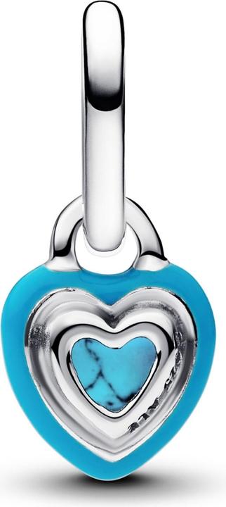 Immagine prodotto Pandora Mini ciondolo pendente a forma di cuore color turchese (Smalto, Argento 925)