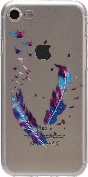 Produktbild König Design Henna Cover für Apple iPhone 6 / 6s Case Schutz Hülle Rahmen Silikon Federn Bunt (Apple iPhone 6)