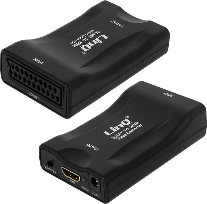 Produktbild LinQ 1080P SCART / HDMI Video-Adapter, SCART-HDMI by – Schwarz (Scart, 5 cm)