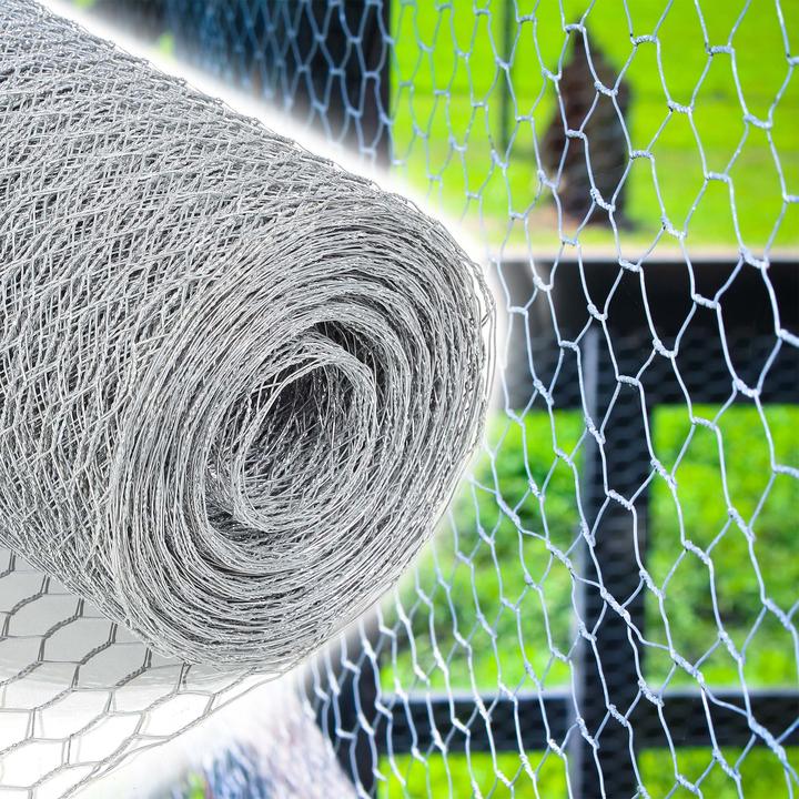 Produktbild Wiltec Volierendraht 5x0,5m Hasendraht 25mm Maschenweite Sechseckgeflecht Zaun (5 m)