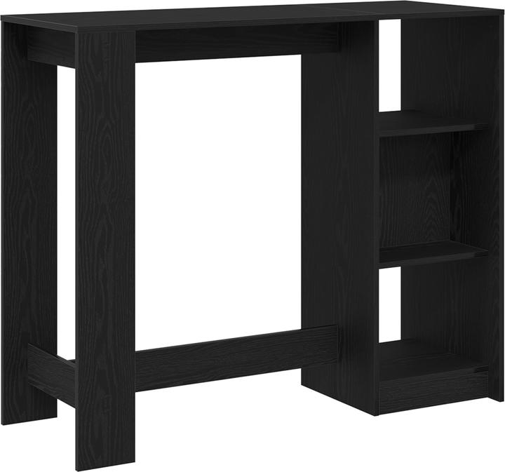 Actual product image VidaXL Bar table with shelf black oak 102.5x46x103.5 cm Manufactured wood