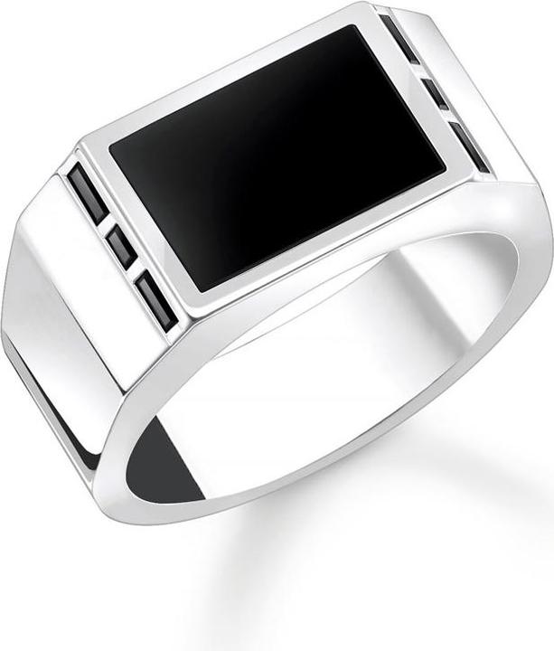 Thomas Sabo Ring Schwarz (62, 925 Silber)