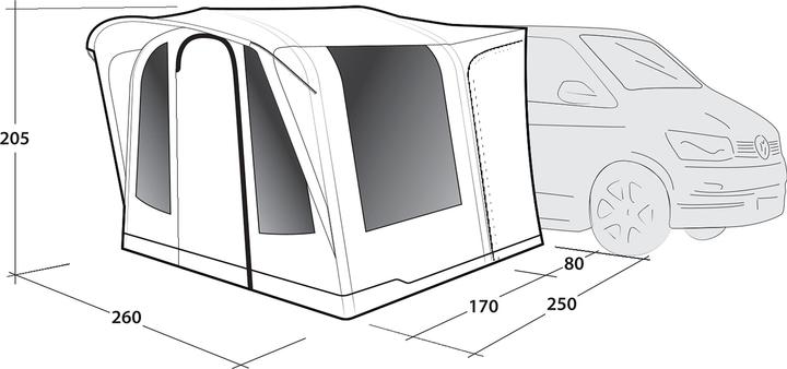Actual product image Outwell Vorzelt Santa Monica Air, Fahrzeugtyp: Bus, Aufbauart (Awning, 15 kg)