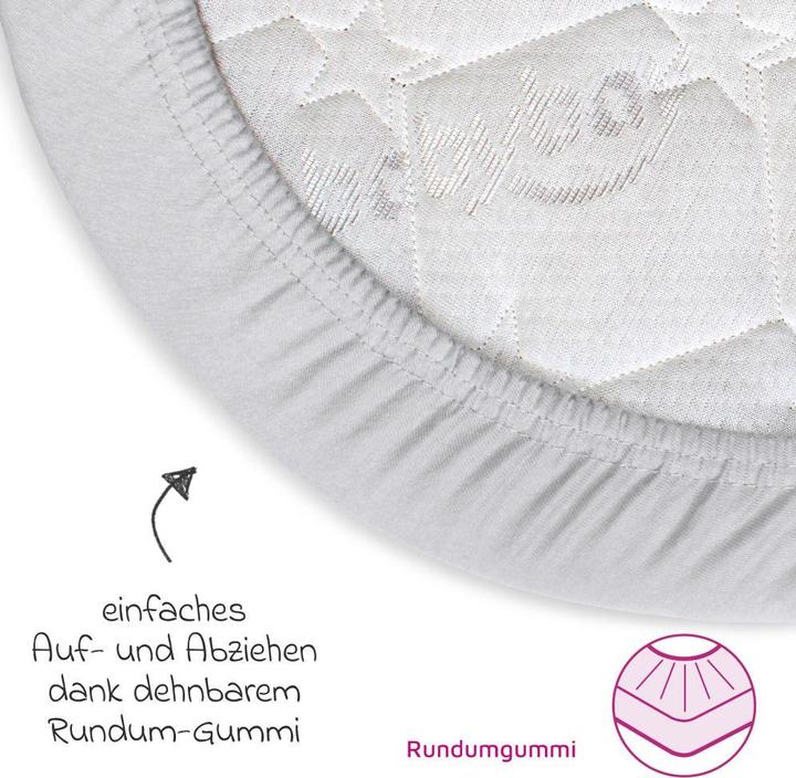 Produktbild Babybay Spannbettlaken Spannbetttuch 2er Pack Deluxe aus Jersey für (89 x 50 cm)