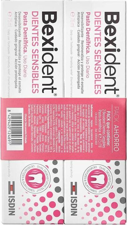 Produktbild Isdin Duo Bexident Zähne Sensi Paste 2x75ml (75 ml)